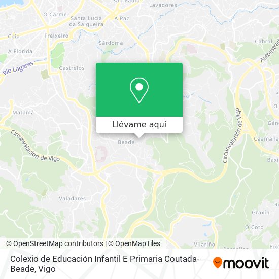 Mapa Colexio de Educación Infantil E Primaria Coutada-Beade