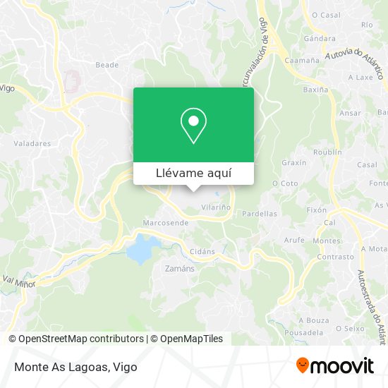 Mapa Monte As Lagoas