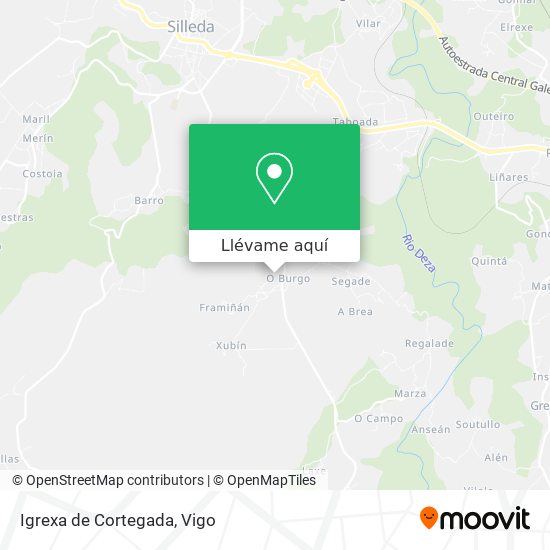 Mapa Igrexa de Cortegada