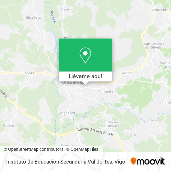 Mapa Instituto de Educación Secundaria Val do Tea