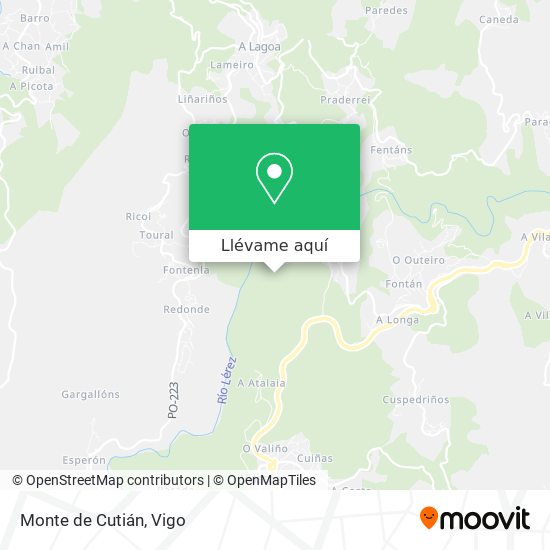 Mapa Monte de Cutián