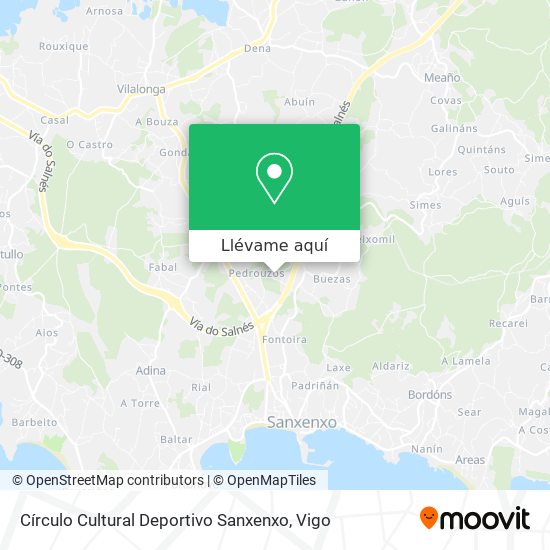 Mapa Círculo Cultural Deportivo Sanxenxo