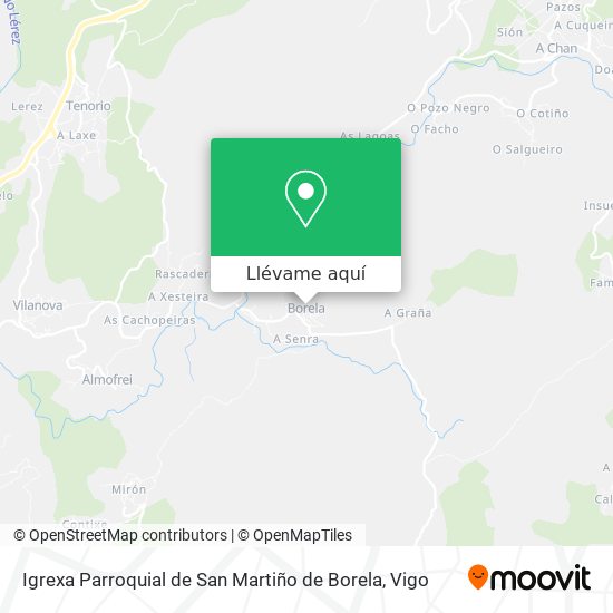 Mapa Igrexa Parroquial de San Martiño de Borela