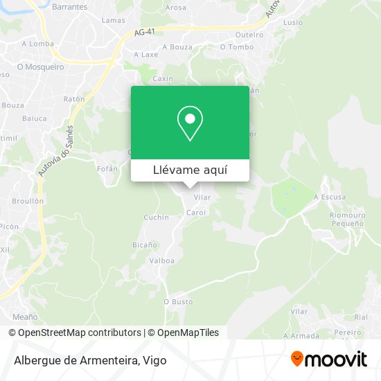 Mapa Albergue de Armenteira
