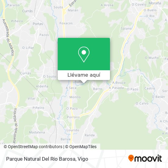 Mapa Parque Natural Del Río Barosa