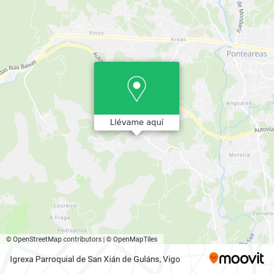Mapa Igrexa Parroquial de San Xián de Guláns