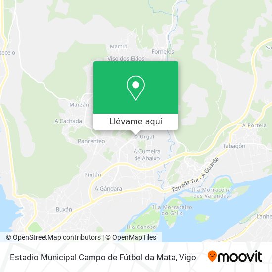 Mapa Estadio Municipal Campo de Fútbol da Mata