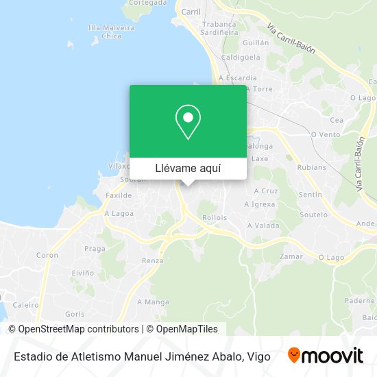 Mapa Estadio de Atletismo Manuel Jiménez Abalo