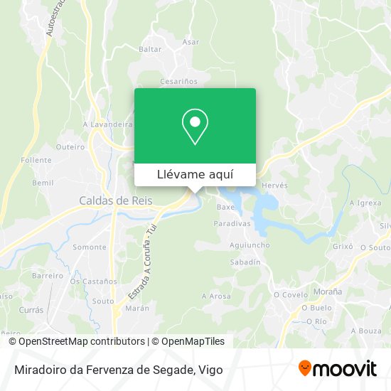 Mapa Miradoiro da Fervenza de Segade