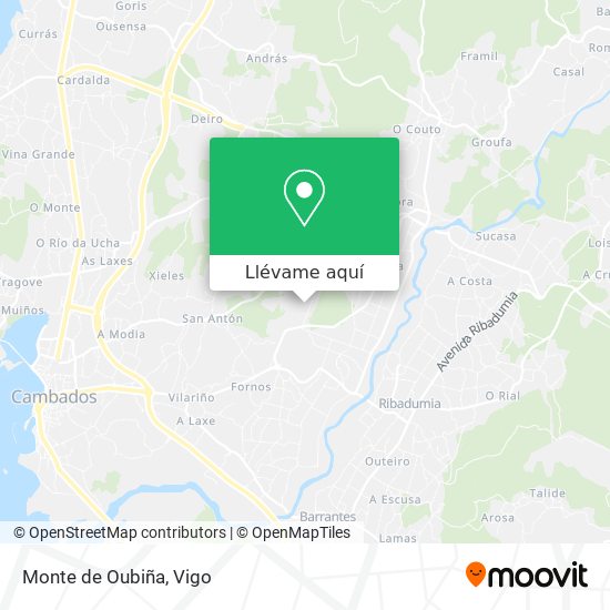 Mapa Monte de Oubiña