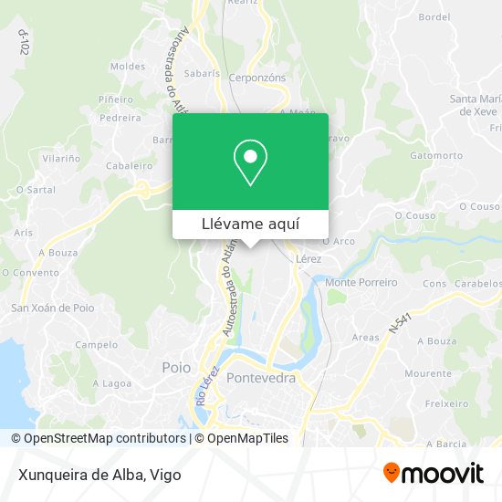 Mapa Xunqueira de Alba