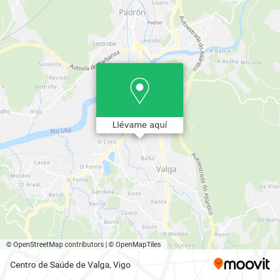 Mapa Centro de Saúde de Valga