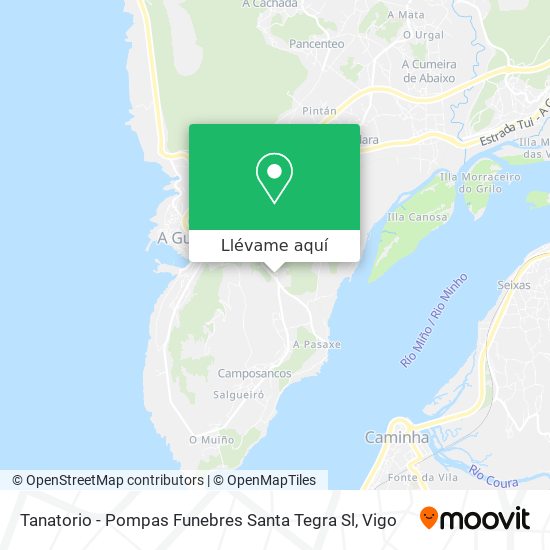 Mapa Tanatorio - Pompas Funebres Santa Tegra Sl