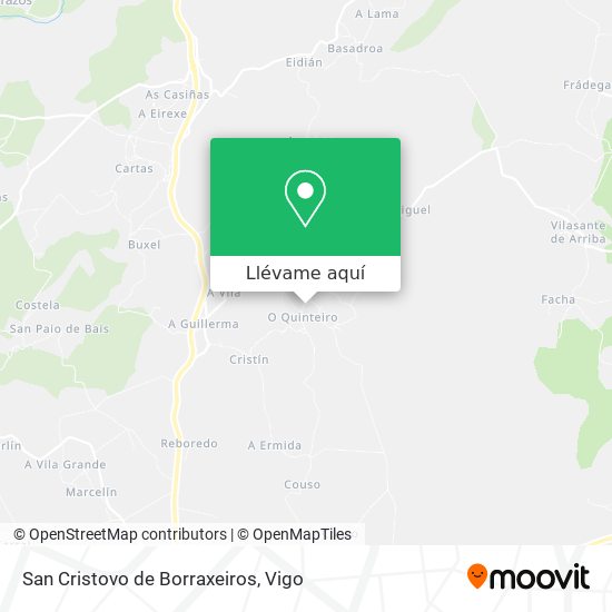 Mapa San Cristovo de Borraxeiros