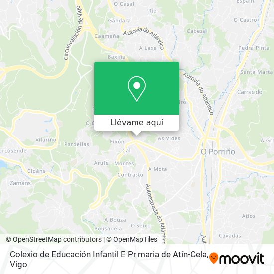 Mapa Colexio de Educación Infantil E Primaria de Atín-Cela