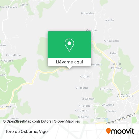 Mapa Toro de Osborne