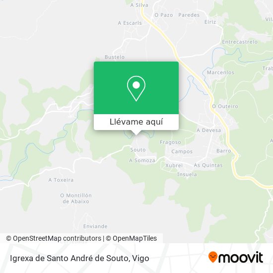 Mapa Igrexa de Santo André de Souto