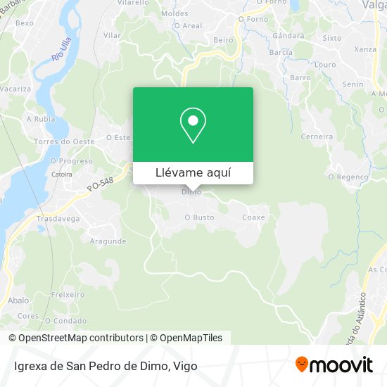 Mapa Igrexa de San Pedro de Dimo