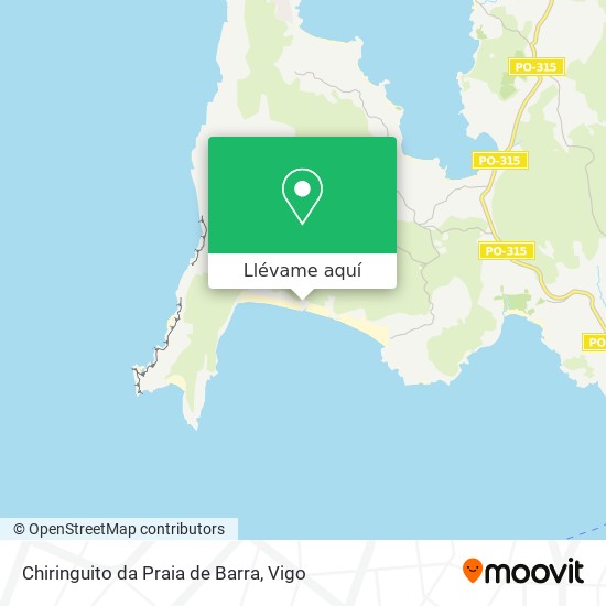 Mapa Chiringuito da Praia de Barra