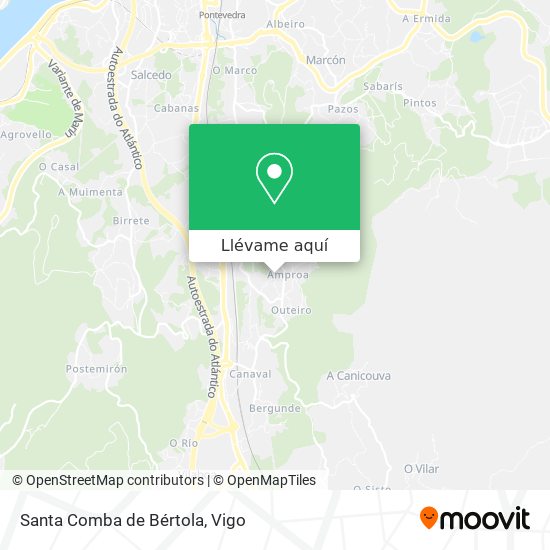 Mapa Santa Comba de Bértola