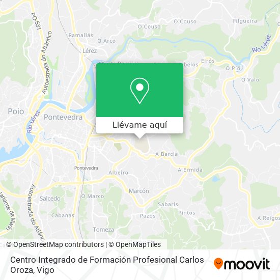 Mapa Centro Integrado de Formación Profesional Carlos Oroza