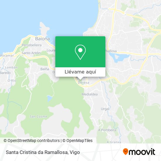 Mapa Santa Cristina da Ramallosa