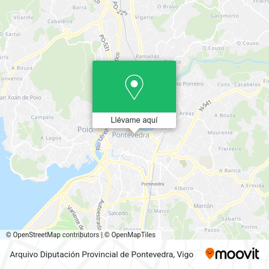 Mapa Arquivo Diputación Provincial de Pontevedra