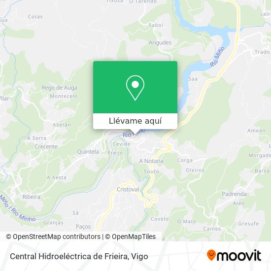 Mapa Central Hidroeléctrica de Frieira
