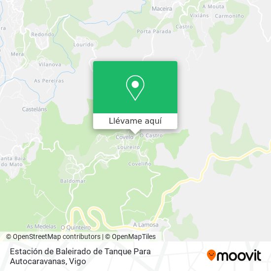 Mapa Estación de Baleirado de Tanque Para Autocaravanas