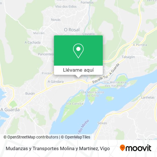 Mapa Mudanzas y Transportes Molina y Martínez