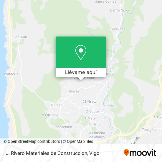 Mapa J. Rivero Materiales de Construccion