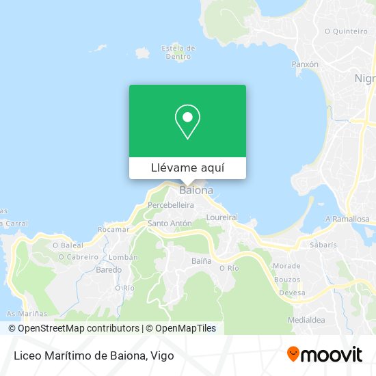 Mapa Liceo Marítimo de Baiona
