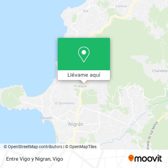 Mapa Entre Vigo y Nigran