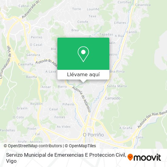 Mapa Servizo Municipal de Emerxencias E Proteccion Civil