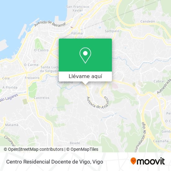 Mapa Centro Residencial Docente de Vigo