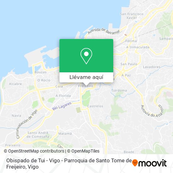Mapa Obispado de Tui - Vigo - Parroquia de Santo Tome de Freijeiro