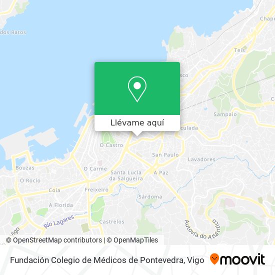 Mapa Fundación Colegio de Médicos de Pontevedra