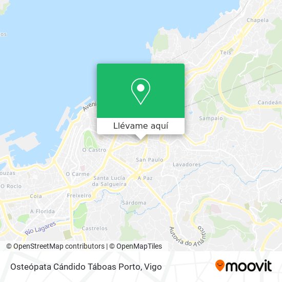 Mapa Osteópata Cándido Táboas Porto
