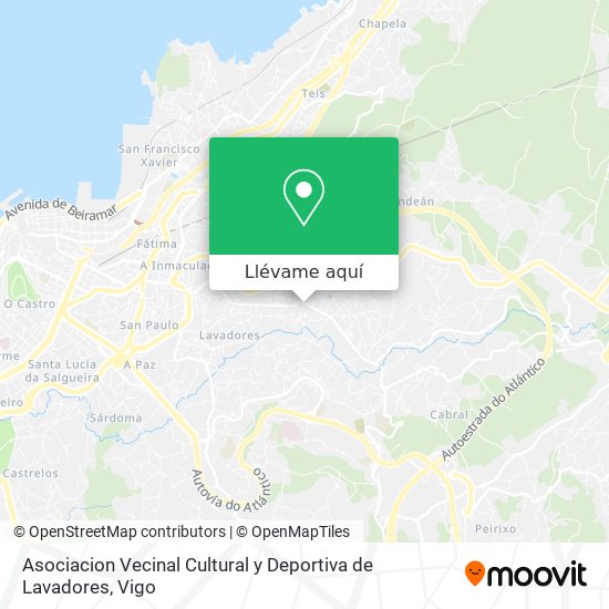 Mapa Asociacion Vecinal Cultural y Deportiva de Lavadores