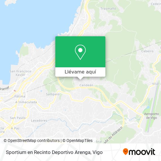 Mapa Sportium en Recinto Deportivo Arenga