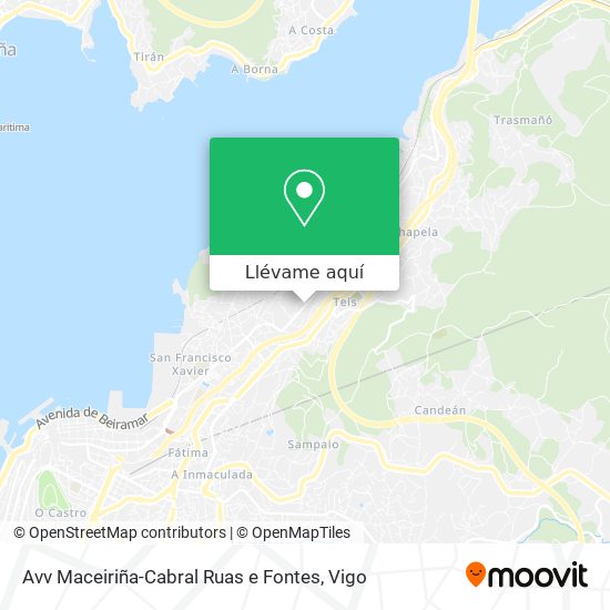 Mapa Avv Maceiriña-Cabral Ruas e Fontes