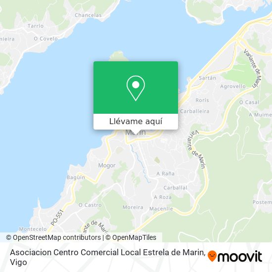 Mapa Asociacion Centro Comercial Local Estrela de Marin