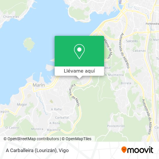 Mapa A Carballeira (Lourizán)