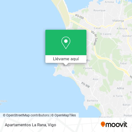 Mapa Apartamentos La Rana