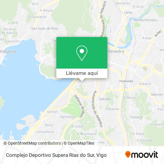 Mapa Complejo Deportivo Supera Rías do Sur