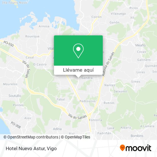 Mapa Hotel Nuevo Astur