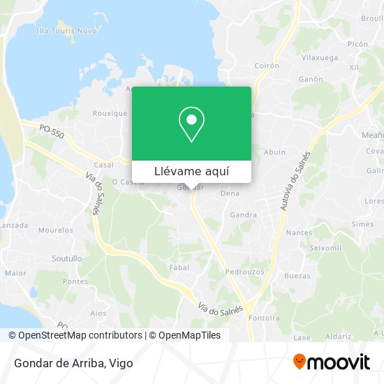 Mapa Gondar de Arriba