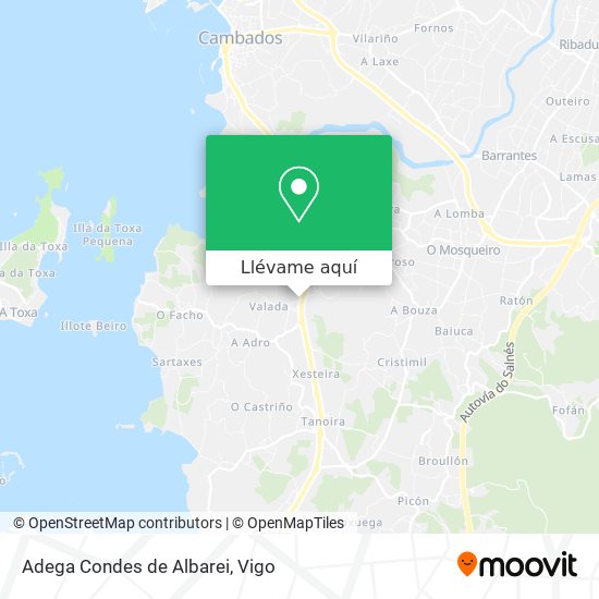 Mapa Adega Condes de Albarei