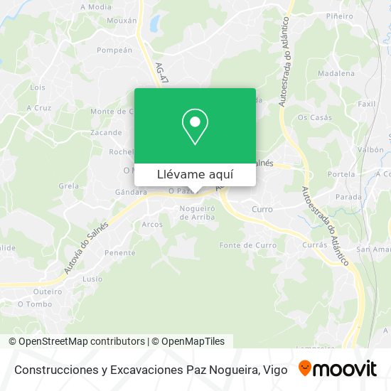 Mapa Construcciones y Excavaciones Paz Nogueira