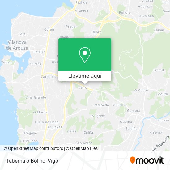 Mapa Taberna o Boliño